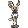 African Wild Dog Cartoon