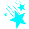 3 Turquoise Stars