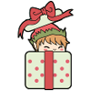 Elf in a gift