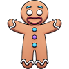 Happy Gingerbread Man Cartoon