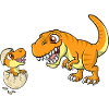 T-Rex Dinosaur with Baby Dino