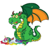 Funny Dragon - Dragon Eats Unicorn