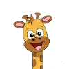 Girafe heureuse