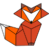 Fox origami style