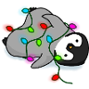 Pingouin couché Bébé Noël