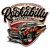 Rockabilly Hotrod Speed Flames - neg