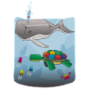 sea world and plastic