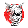 Giappone Maschera Oni Demone Giapponese Diavolo