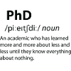 Definition af ph.d.-sjov ordbog