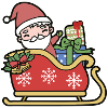 Weihnachtsmann im Schlitten