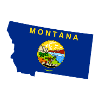 Montana USA State Montana Flag Map