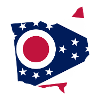 Ohio USA State Ohio Flag Map