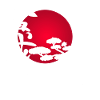 White tree and red sun