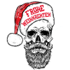 FROHE WEIHNACHTEN-SKULL-TOTENKOPF