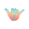Surfskate Shaka Sign Surfskating Surfboard Gift