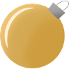 Weihnachtskugel Gold