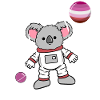 Koala Astronaut Lesbian Pride