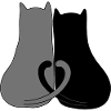 2 heart cat
