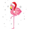 Flamant rose de Noël