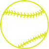 Neon Tennisball Silhouette
