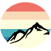 Mountains Retro Sunset