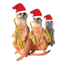Erdmännchen Weihnachtsmütze mit Musikinstrument