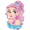 Cute Pink Hair Girl