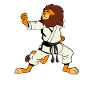 Comic Lion Makes Karate