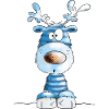 Blue Christmas Reindeer by MODARTIS