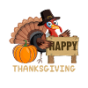 Happy Thanksgiving Holliday Autumn Turkey