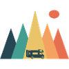 Mountain Camping Retro Caravan
