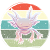 Axalotl retro Kawaii