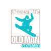 Funny Snowboarder Old Man Gift
