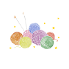 Strickende Großmutter Strickwolle Geschenk
