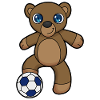 Bear Soccer Player Soccer