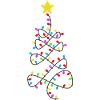 Lustiger Weihnachtsbaum Lichterkette Advent