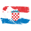 Croatian Crest Brush Flag