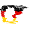 Germany Map in Flag Brush