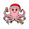 Christmas Octopus Christmas Hat