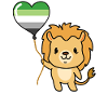 Lion Balloon Aromantic Pride