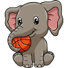 Baby Elephant Loves Basketball