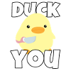 Duck you Ente Mit Messer Duck med kniv Meme Sjov
