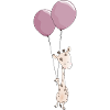 Little Giiraffe with balloon
