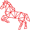 Horse Geometric Line