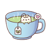 Cute Tea Bag In A Teacup Doodle