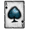 Ace of Spades with Moon