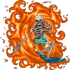 Surfer Flames / Skeleton Surfer