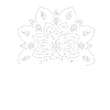 Peonia con mandala 2 bianca