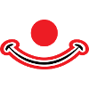 Clowngesicht mit roter Nase. Clownsgesicht