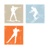 Skiskydning Vintage Vintersport